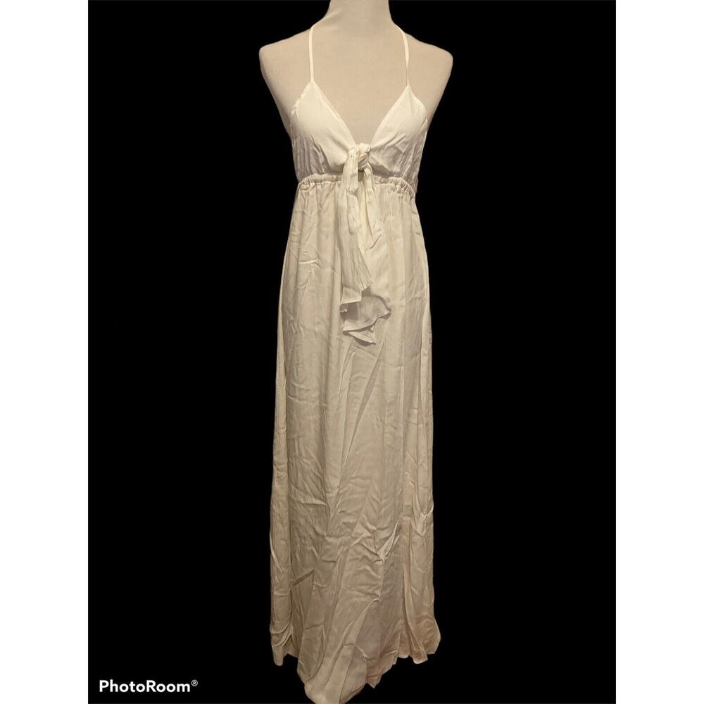 Rachel Pally Naomi Maxi Maternity Dress •M• Ivory Halter Gown $248 NWT! - Picture 1 of 7
